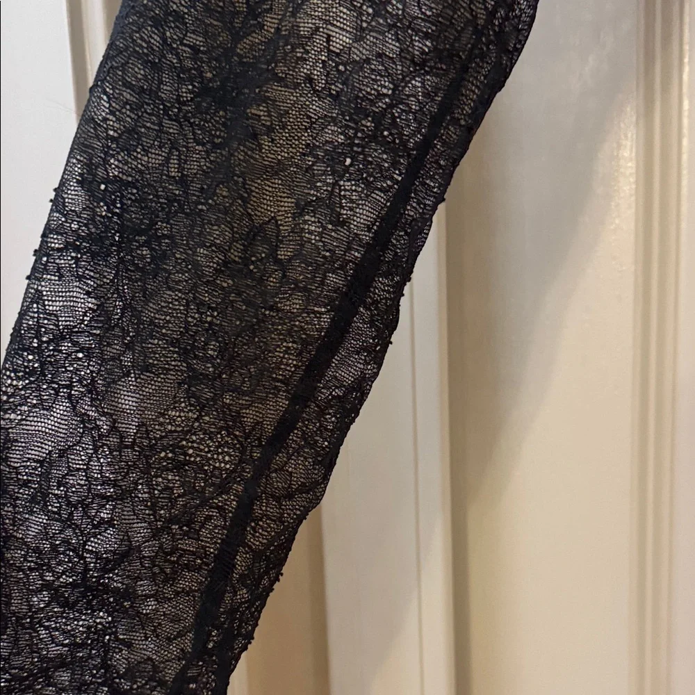 Cacique Sexy Women's Black Lace Long-Sleeve Bodysuit